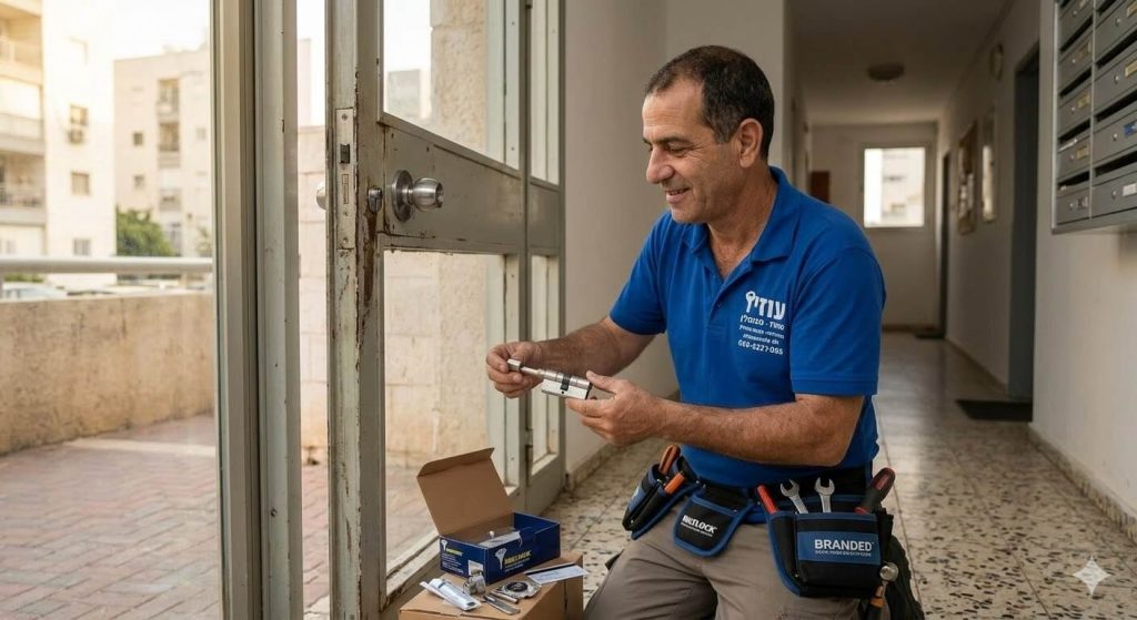 תיקון דלת כניסה לבניין בפתח תקווה (1)